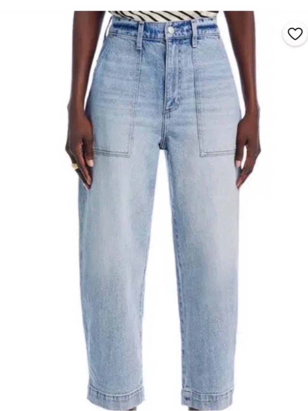 pistola High-Rise Light Blue Relaxed Patch-Pocket Jeans